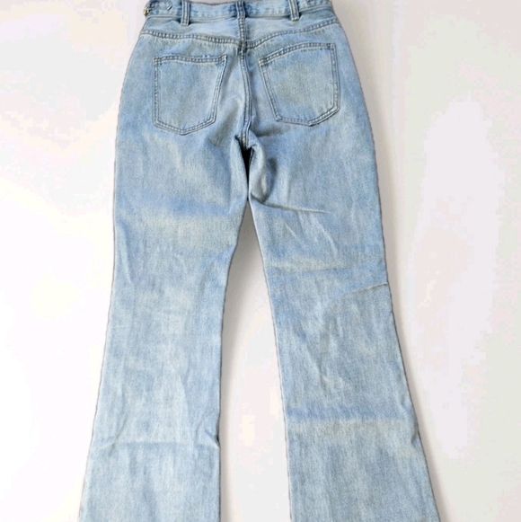 Celine Light Blue Wide Leg Distressed Jeans - Picture 10 of 16